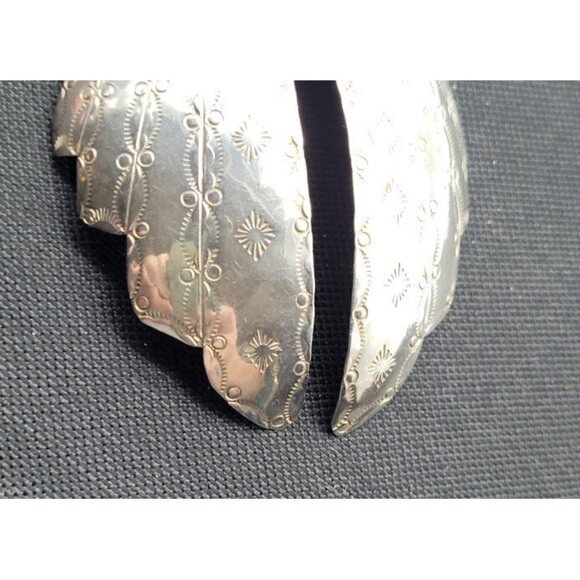 Stunning Hand Made Sterling Silver Statement Earrings Southwest Native Tribal - Picture 5 of 16